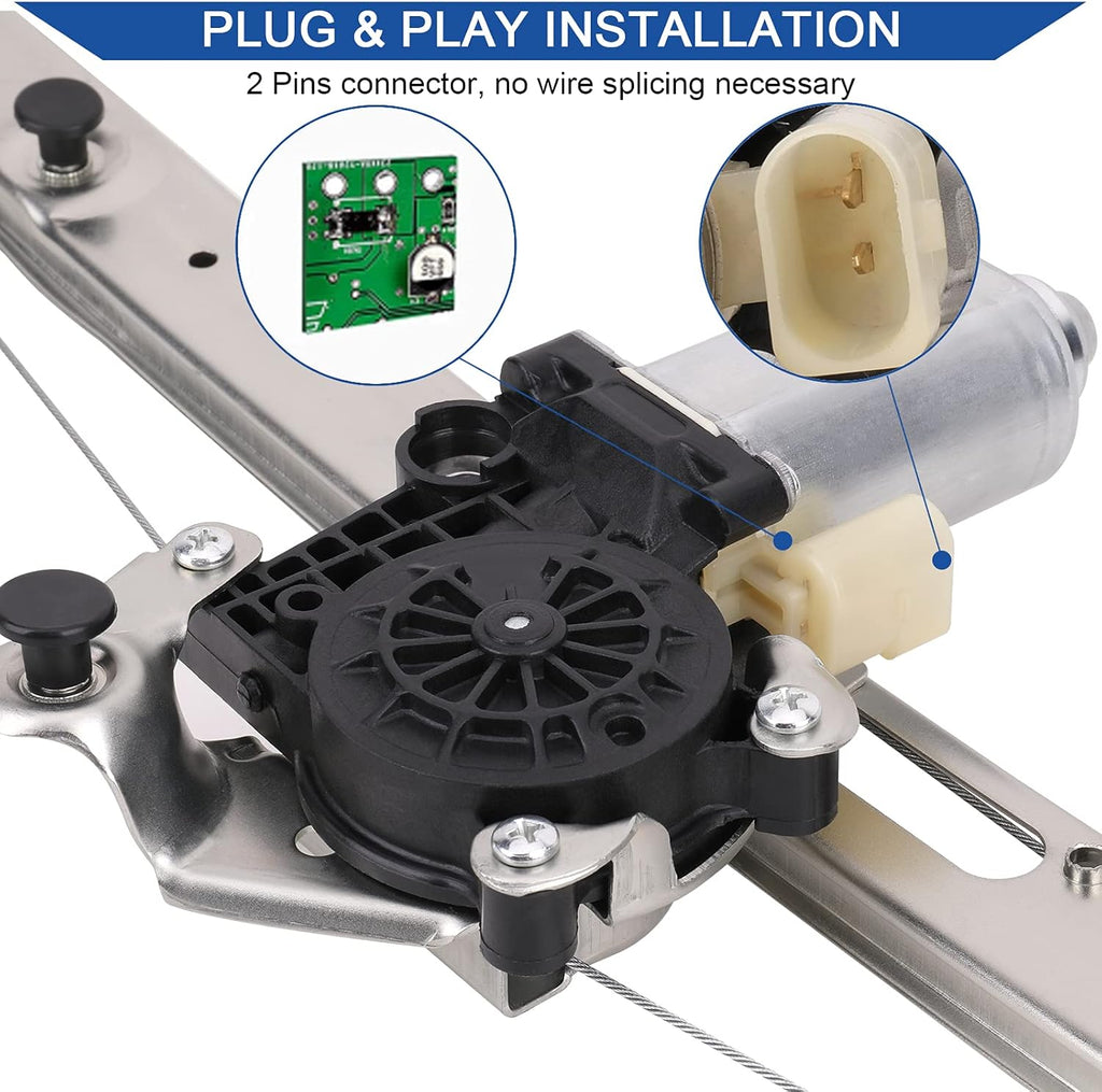 Rear Right Passenger Side Power Window Lift Regulator & Motor Assembly, Pack of 2 P4189