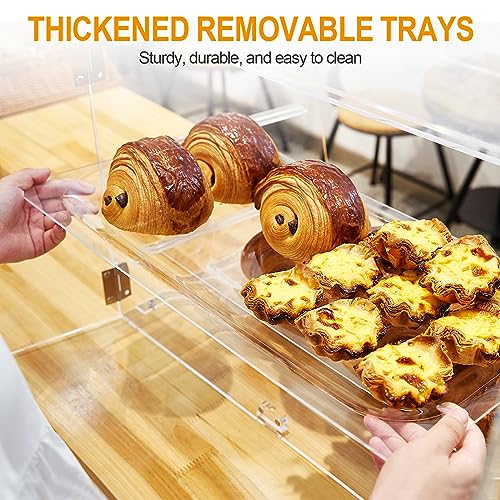 3 Tray Acrylic Pastry Display Case with Serving Tong R6264