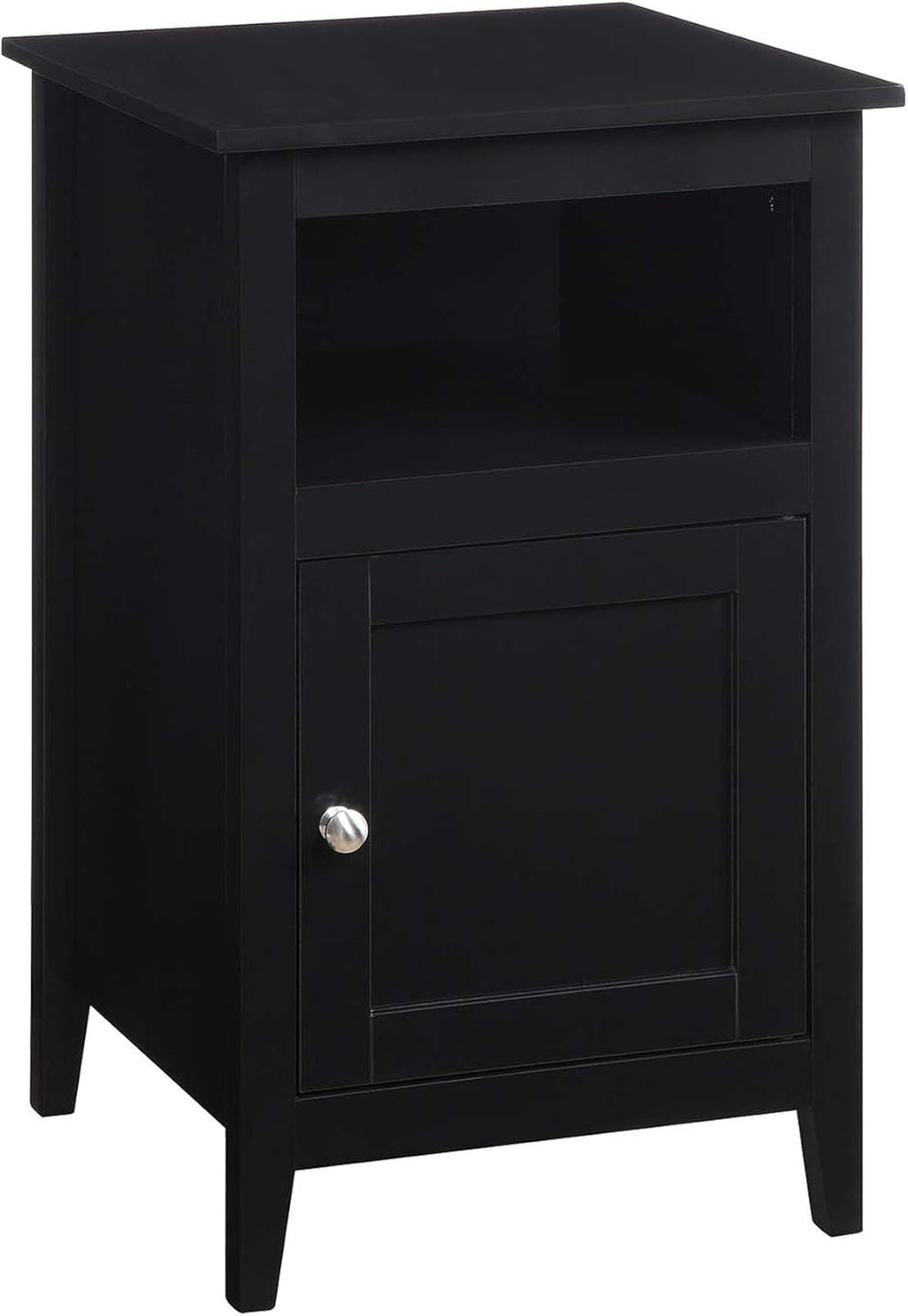 White Storage Cabinet End Table with Shelf C507