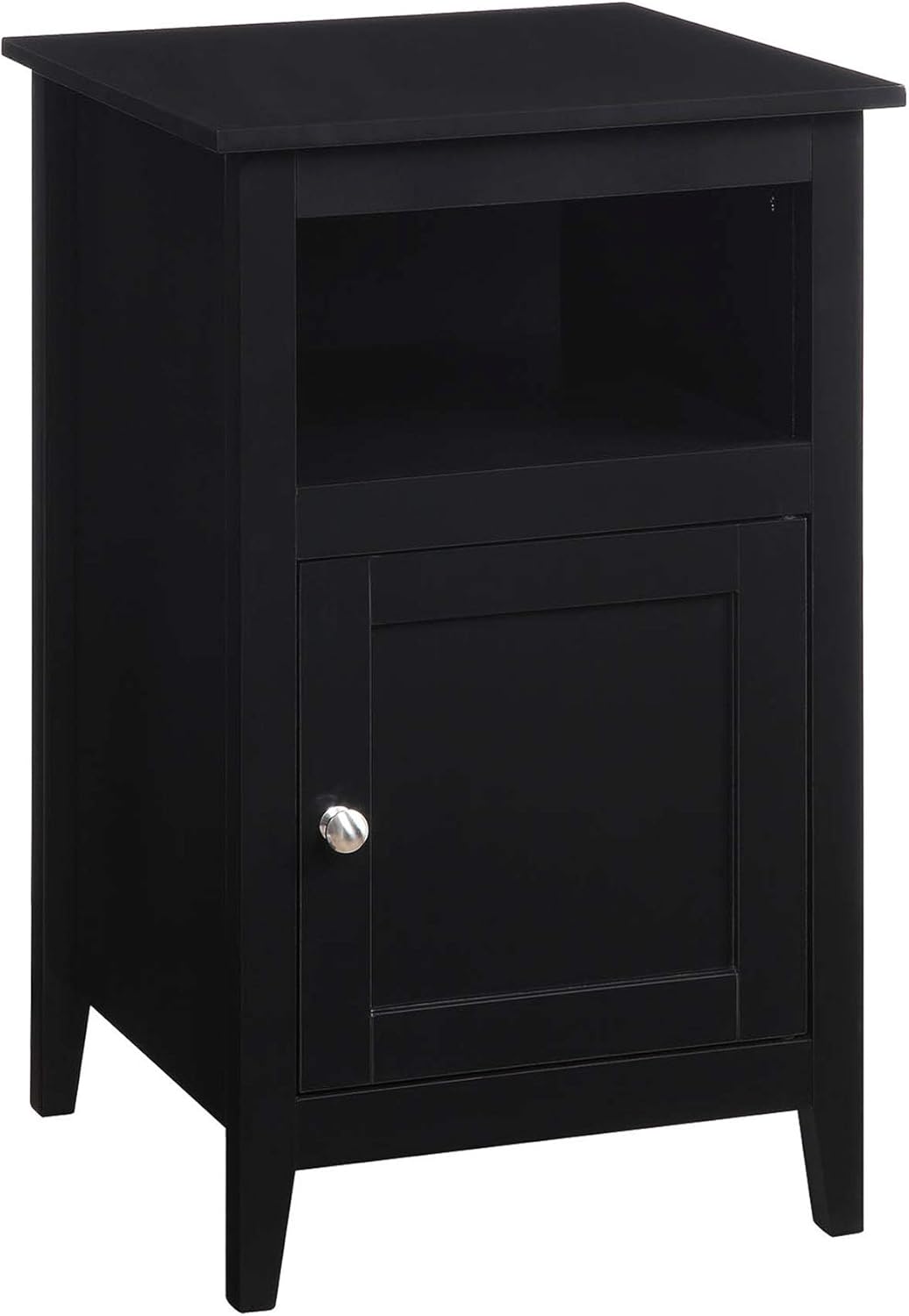 White Storage Cabinet End Table with Shelf C507