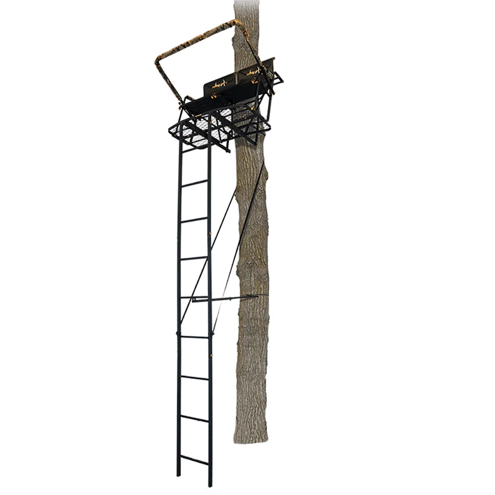 2 Pack 17 Foot 2 Person Deer Hunting Ladder Tree Stand L6090