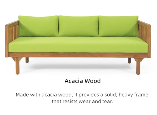 Grey Acacia Wood 3 Seater Daybed with Cushions Z687525