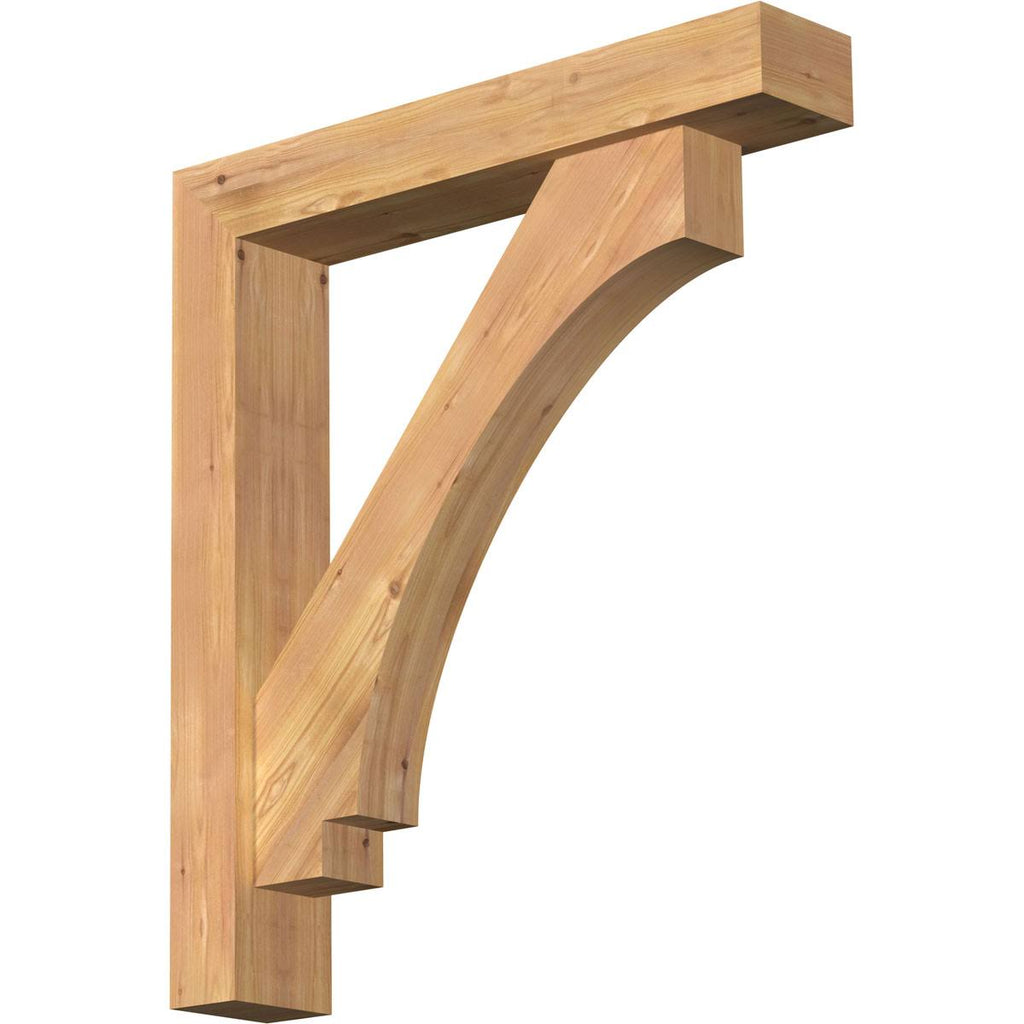 Western Red Cedar Smooth Bracket with Offset Brace B406