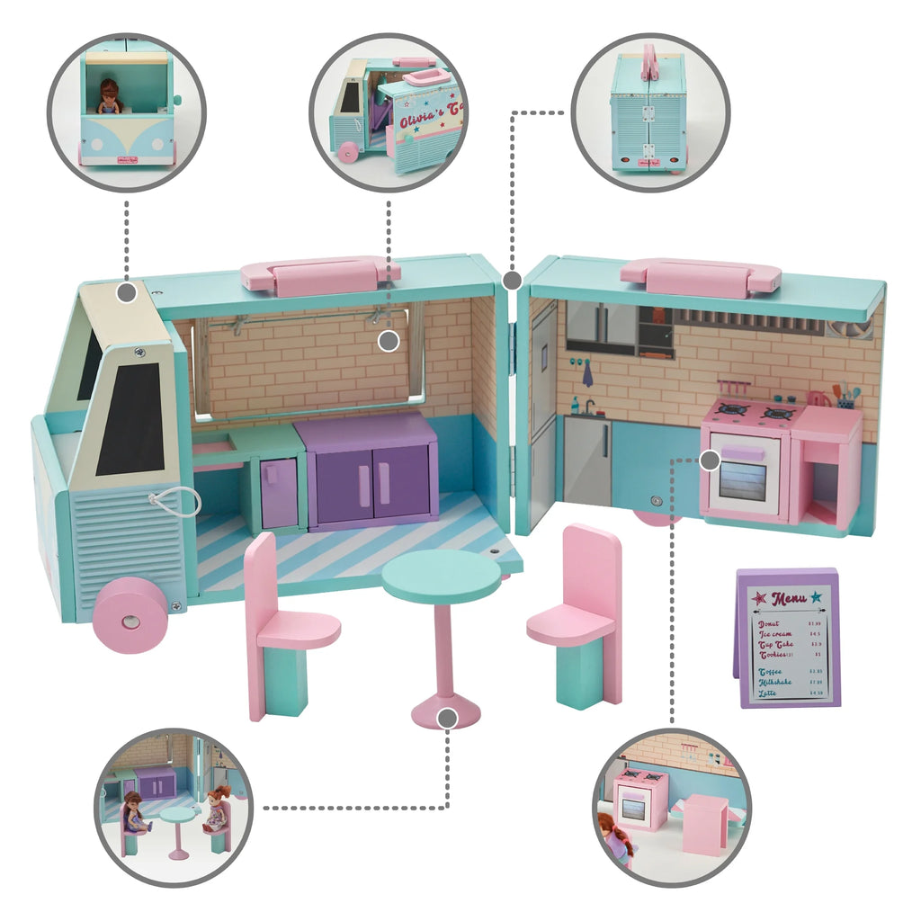Portable Food Truck Dollhouse Set G6256