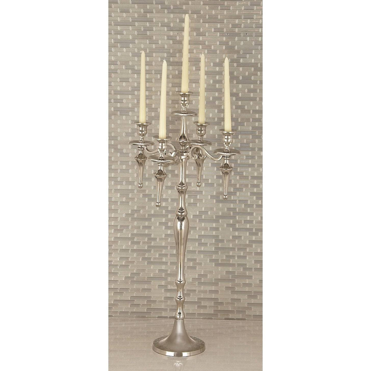 Aluminum Candelabra 16 Inches Wide 33 Inches High L5753