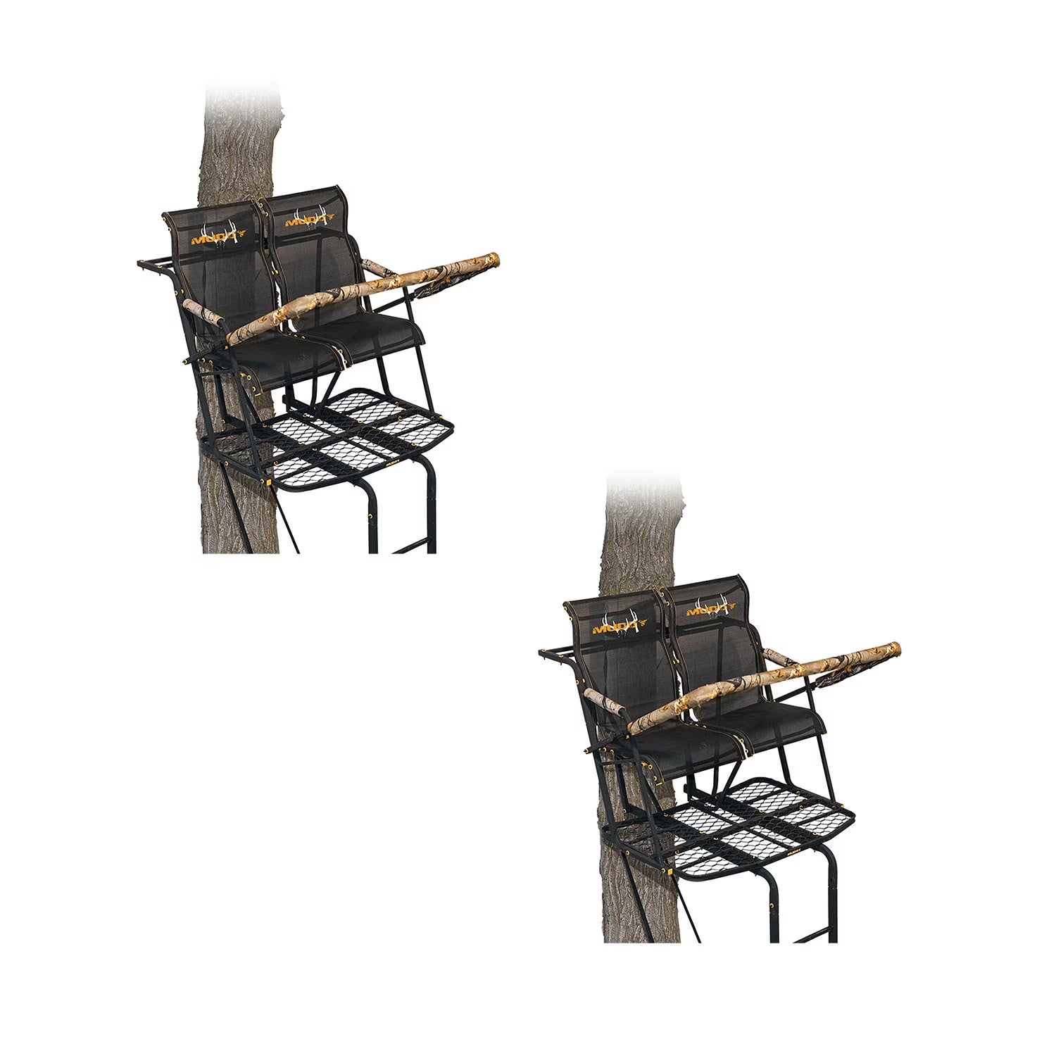2 Pack 17 Foot 2 Person Deer Hunting Ladder Tree Stand L6090