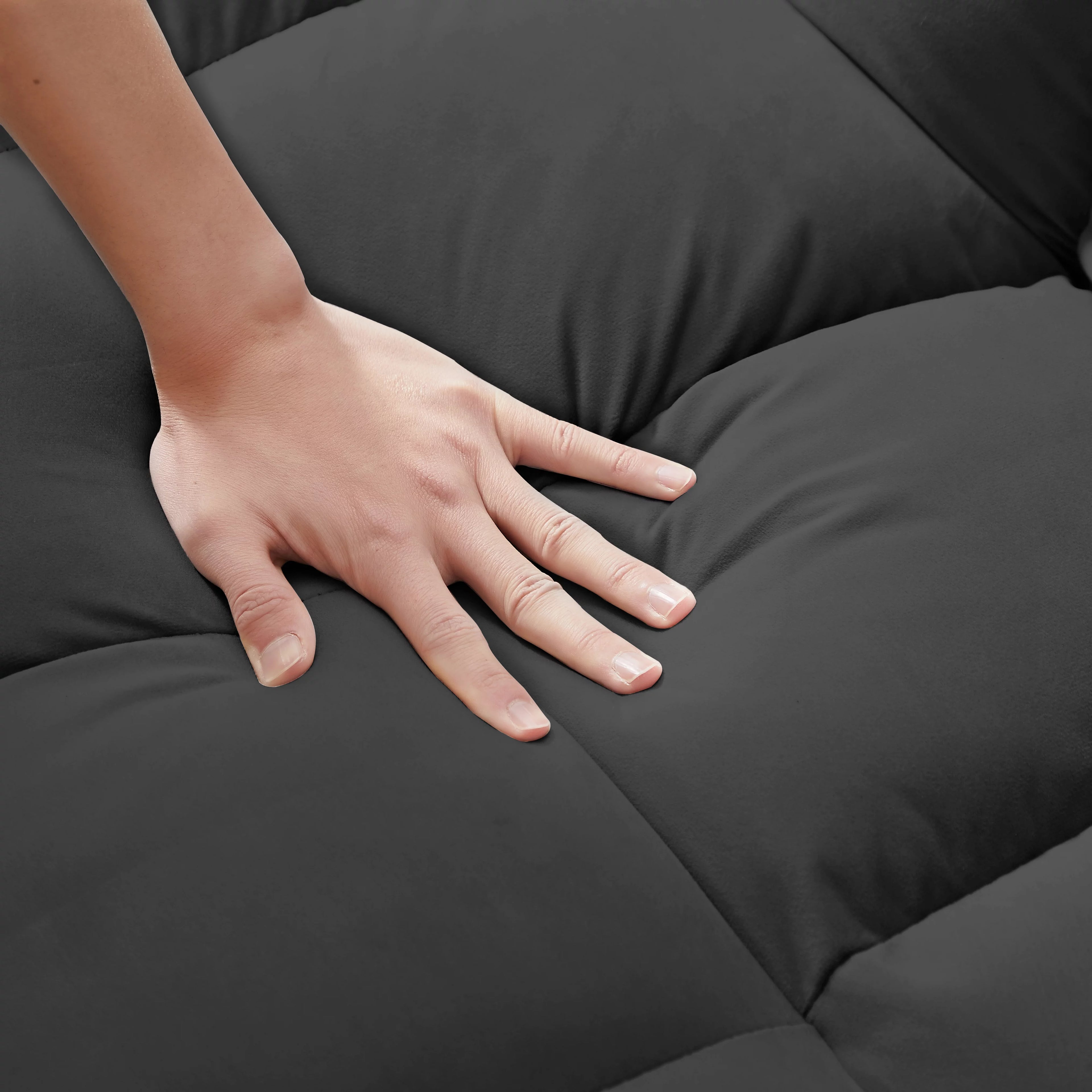 Modern Velvet Convertible Sofa Bed X64961