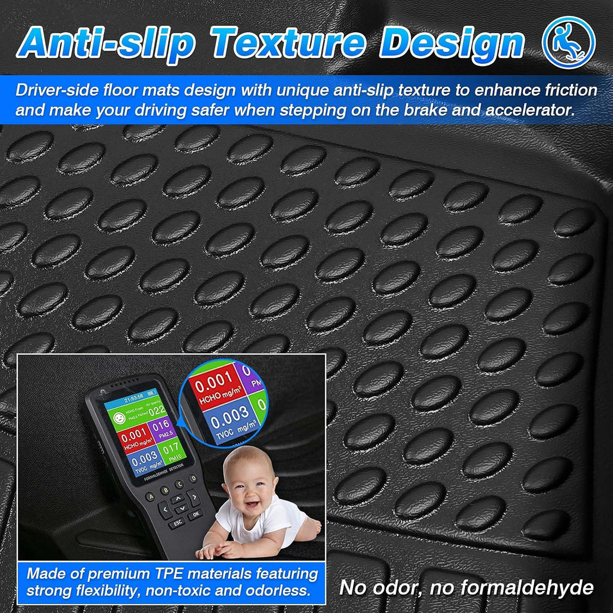 All Weather Non-Slip Floor Mats for Nissan Sentra 2020 2021 2022 1st & 2nd Row Z8137