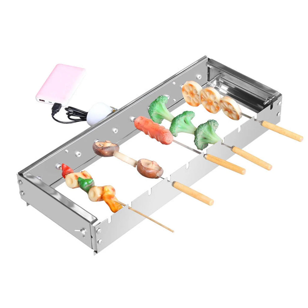 60cm Adjustable Width Rolling Heavy Duty BBQ Grill A742