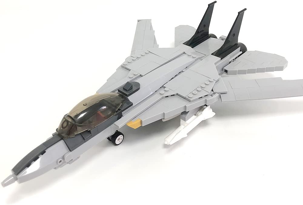 F-14D Fighter Tomcat Building Bricks Set with 1 Figure, 404 Pieces S170881