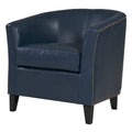 Vintage Blue Bonded Leather Tub Chair B257814