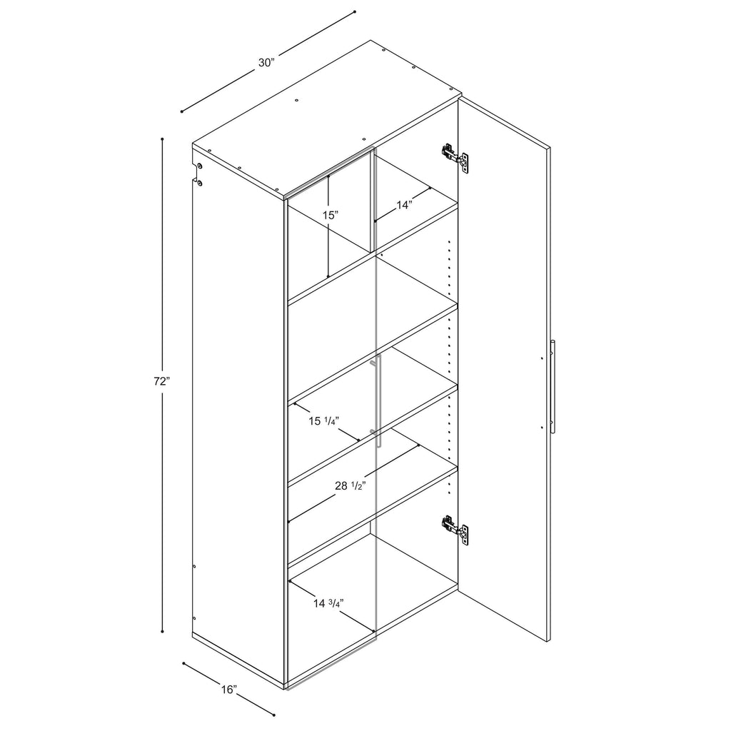 White Storage Cabinet U720