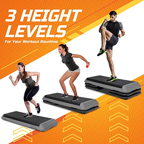 43'' Adjustable Fitness Stepper with 4 Stackable Risers G794