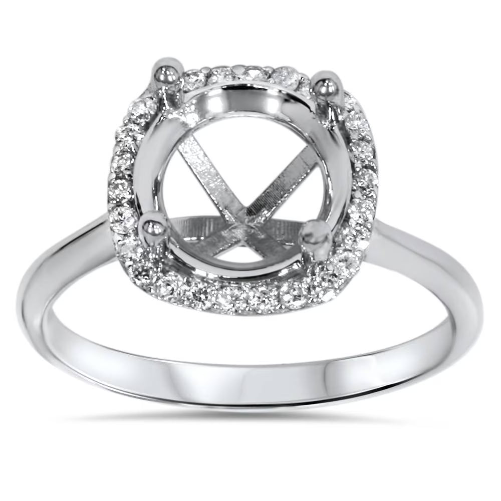 14K White Gold Diamond Engagement Ring Setting T34047