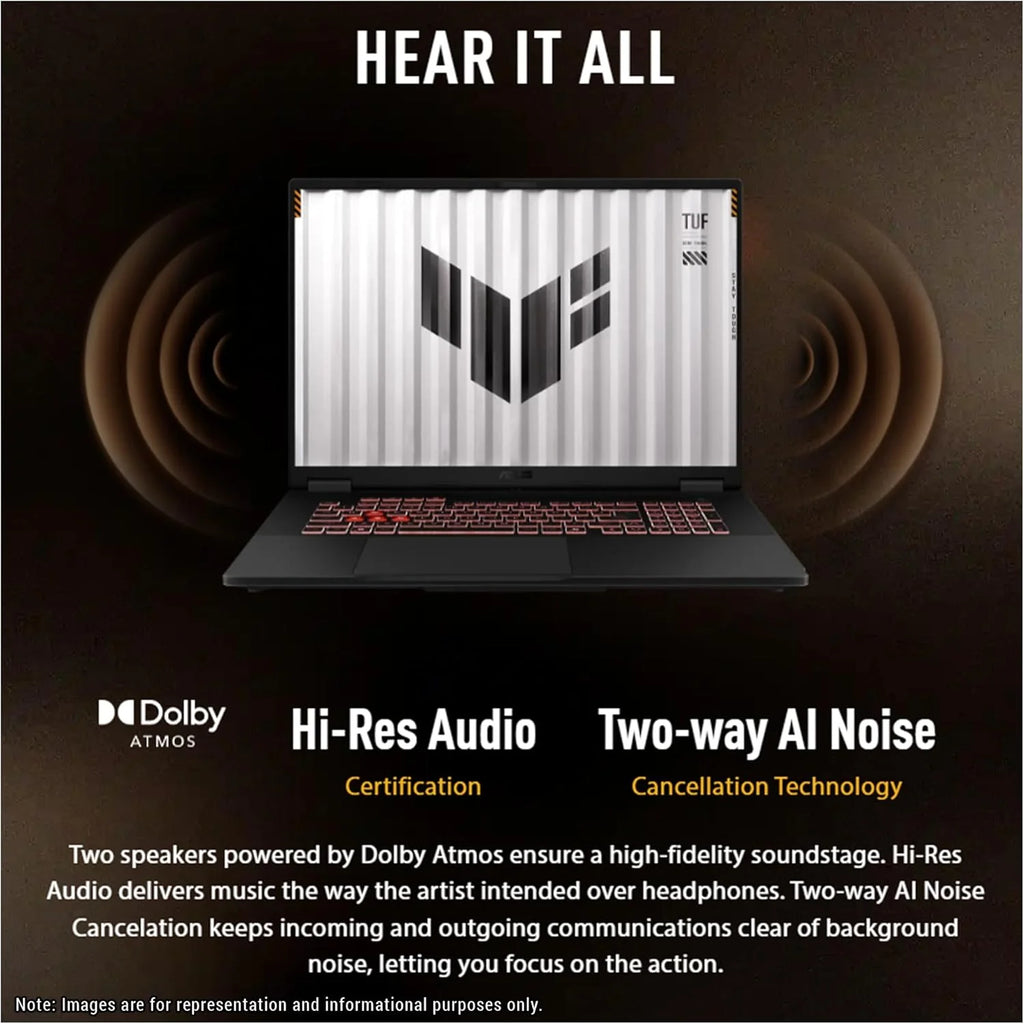 ASUS TUF A16 Gaming Laptop - AMD Ryzen 7 7445HS - RTX 4050 - Backlit Keyboard RGB - 16" WUXGA 144Hz - 32GB DDR5 RAM - 1TB PCIe SSD - Windows 11 - 2025 N518079