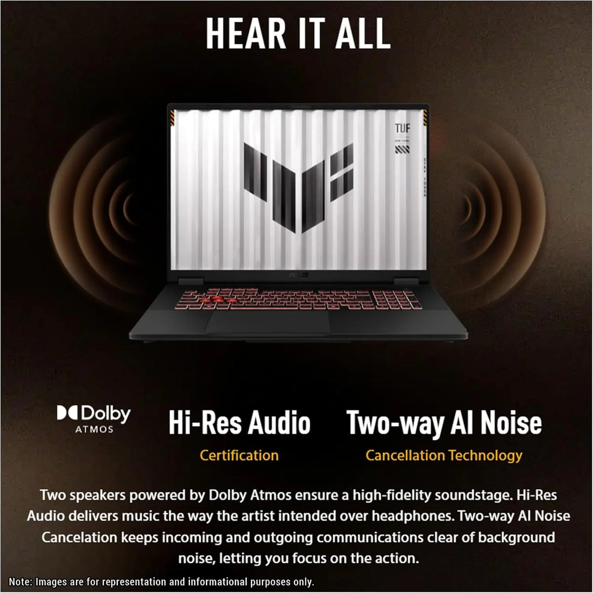 ASUS TUF A16 Gaming Laptop - AMD Ryzen 7 7445HS - RTX 4050 - Backlit Keyboard RGB - 16" WUXGA 144Hz - 32GB DDR5 RAM - 1TB PCIe SSD - Windows 11 - 2025 N518079