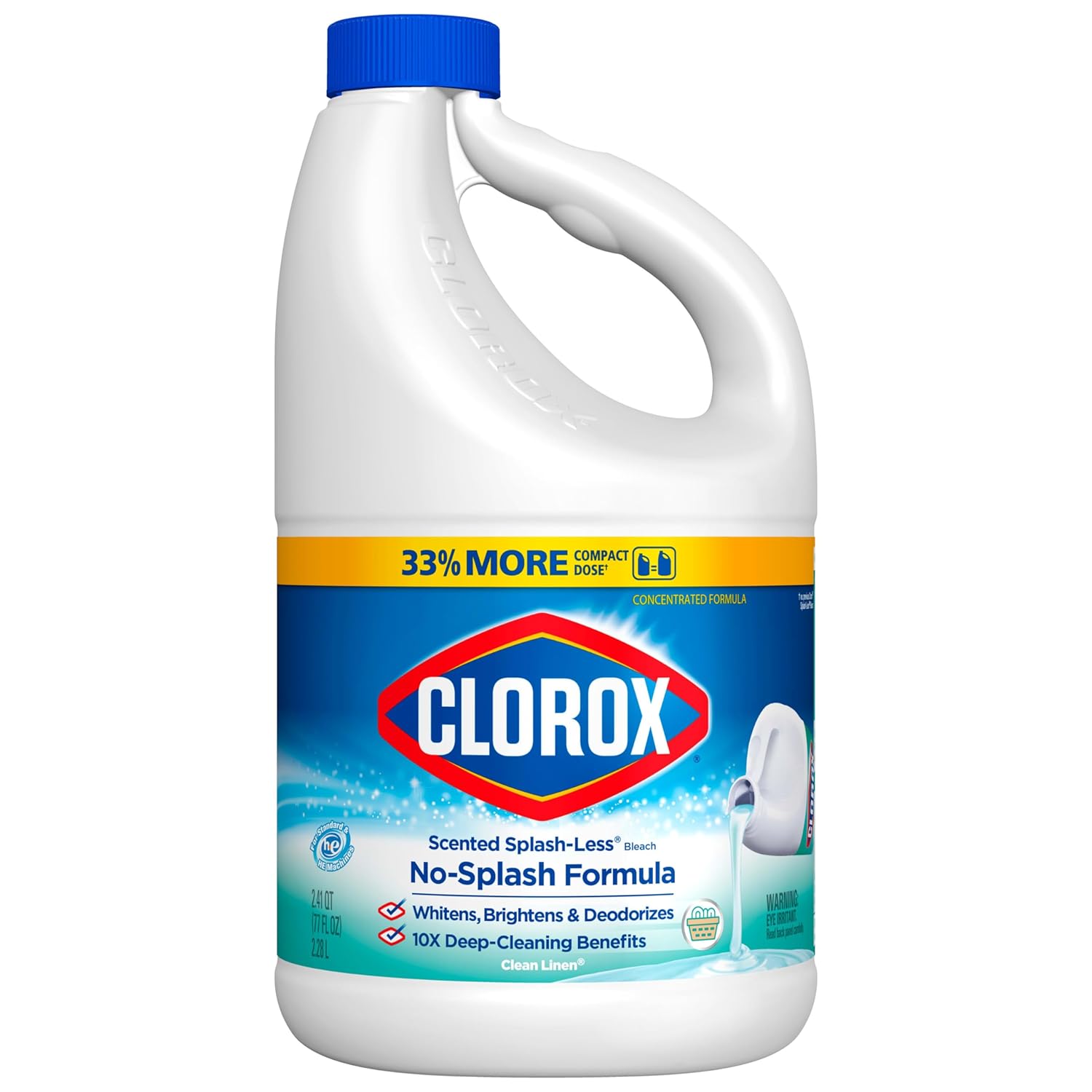 Concentrated Bleach, Clean Linen, 77 Ounce Bottle U42041