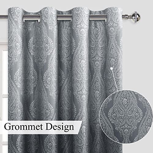 Navy Blue Grommet Curtains, W 42 x L 84 Inch, Set of 2 Panels D526992