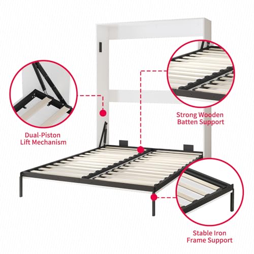 Dark Grey Murphy Bed with Wardrobe S113