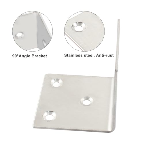 Stainless Steel Corner Brace 2.5"x 2.5", 4 Pcs N917