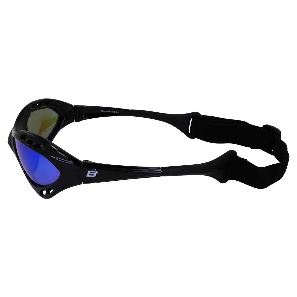 3 Pairs Padded Polarized Sunglasses w/Strap Silver Frame w/Smoke Lens & Black Frames w/Blue & Pink Mirror Lenses U96080
