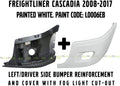 White Painted Bumper Left Side Reinforcement & Cover With Cut-Out E3755