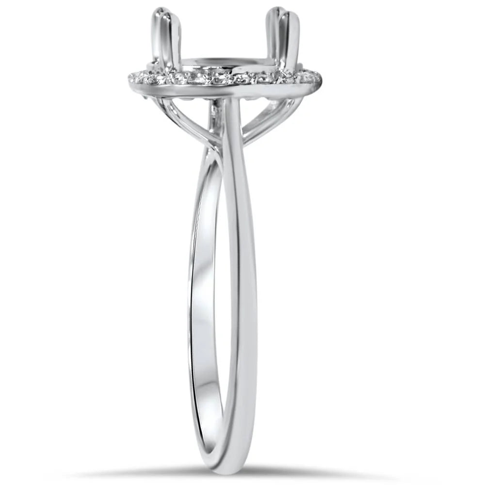14K White Gold Diamond Engagement Ring Setting T34047