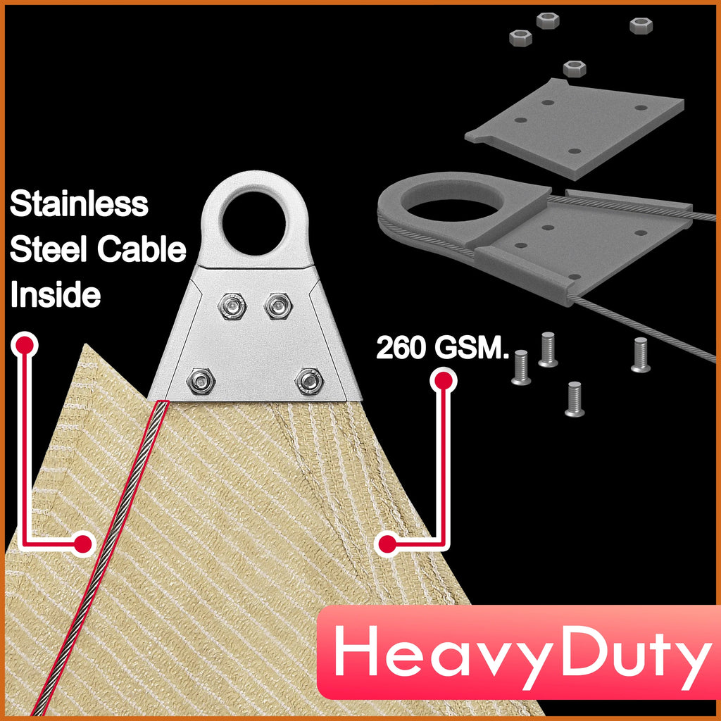Beige Square Sun Shade Sail Canopy P639139
