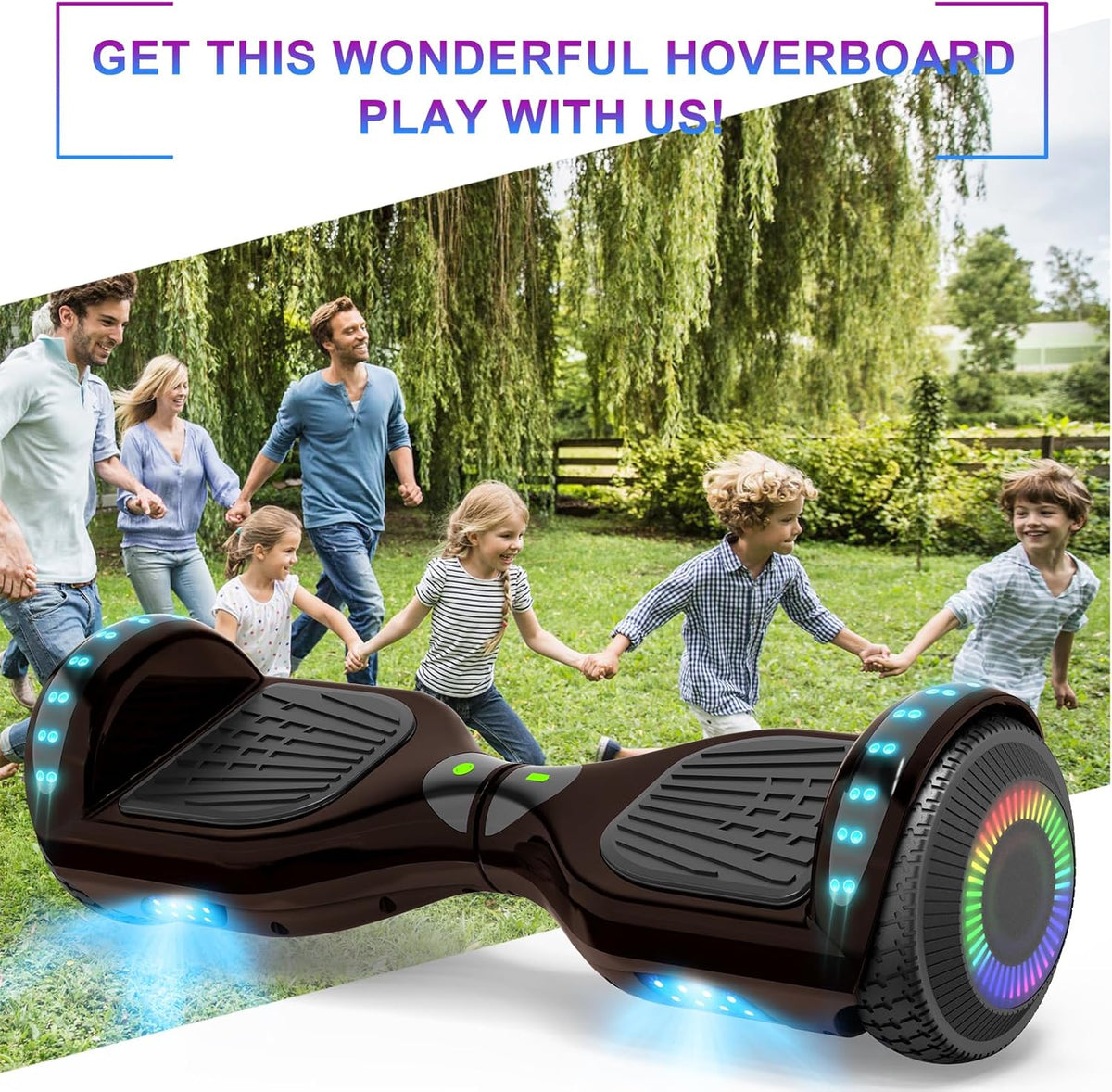 6.5" Two-Wheel Self-Balancing Hoverboard with Bluetooth Speakers and LED Lights D912087