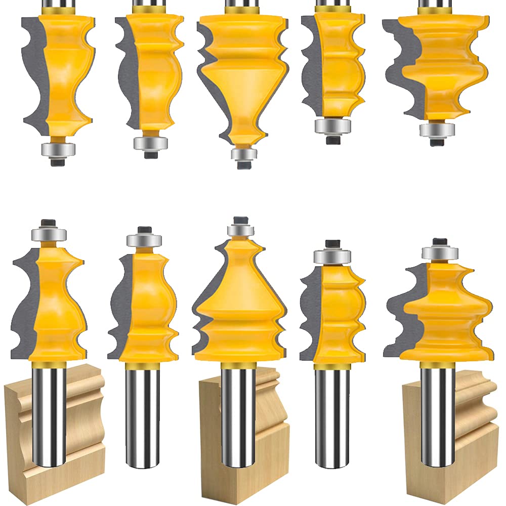 6 Finger Joint Router Bit Set 3PCS Carbide Woodworking Cutter P30876