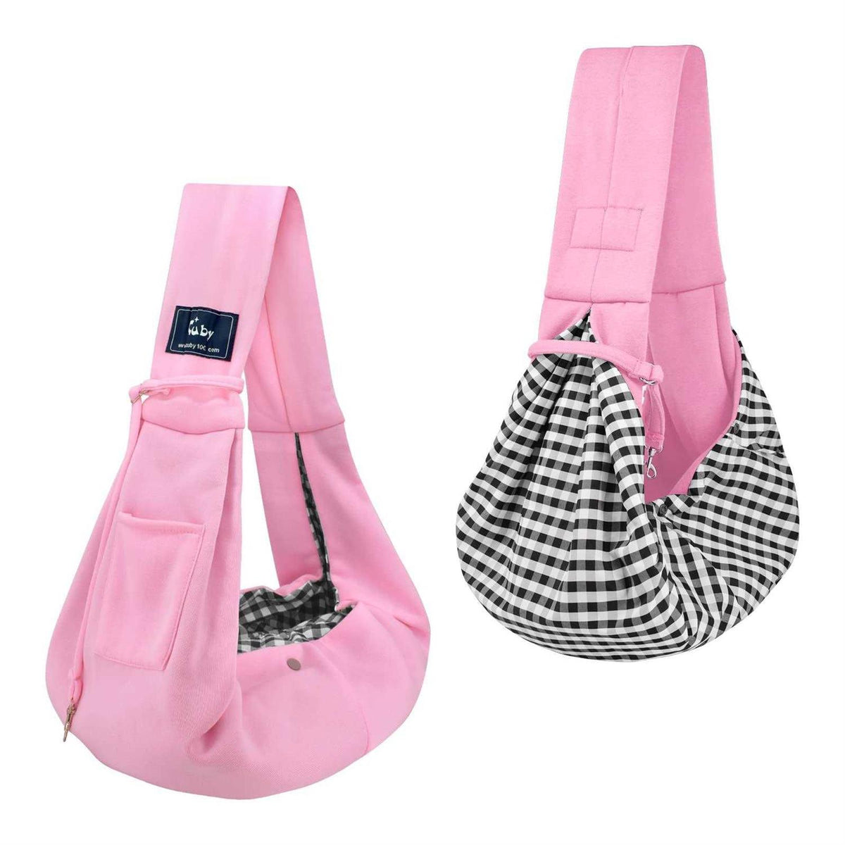 Dog and Cat Sling Carrier Hands Free Reversible Pet Papoose Bag Soft Pouch Q630666