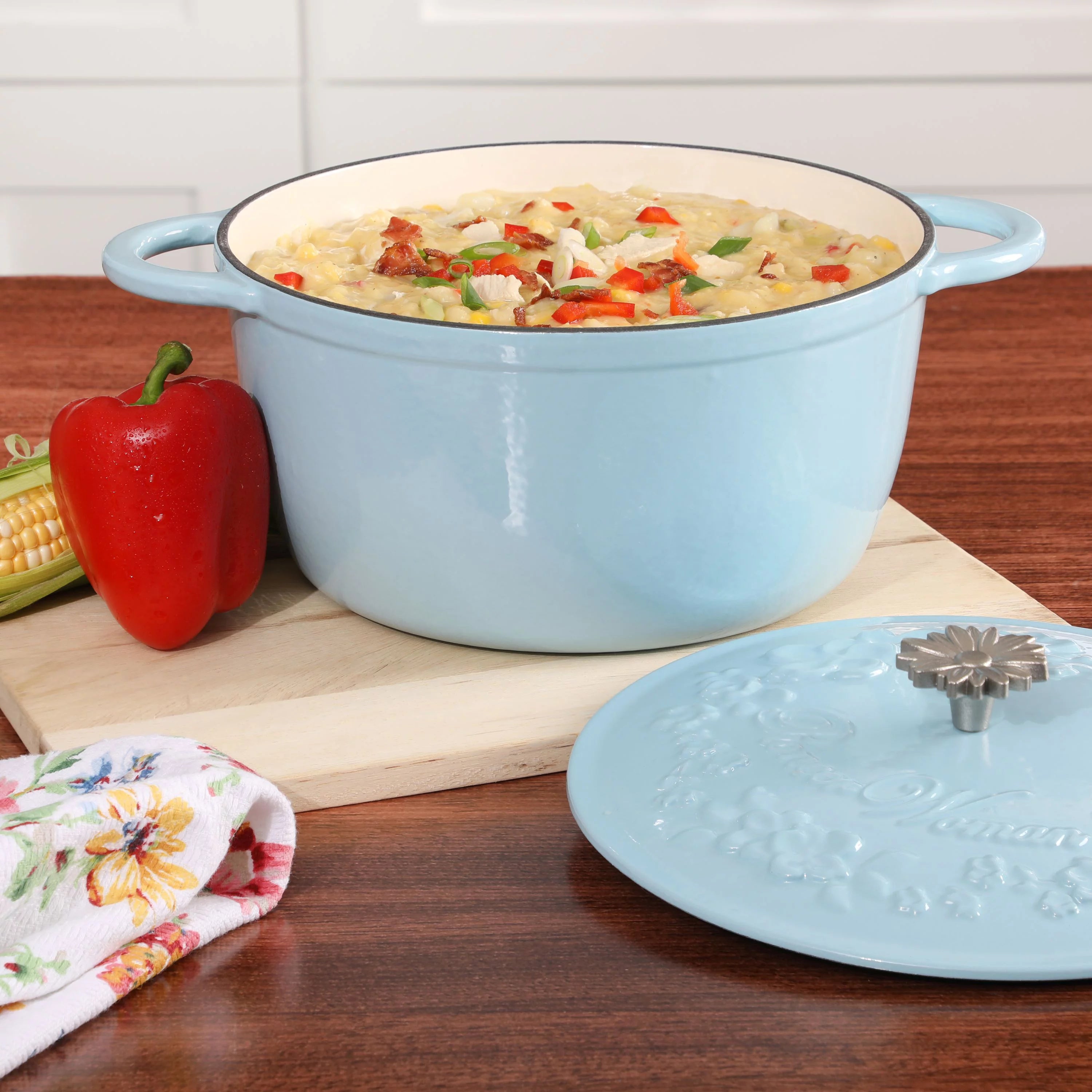 Blue Haze Enamel Cast Iron 6-Quart Dutch Oven V33860