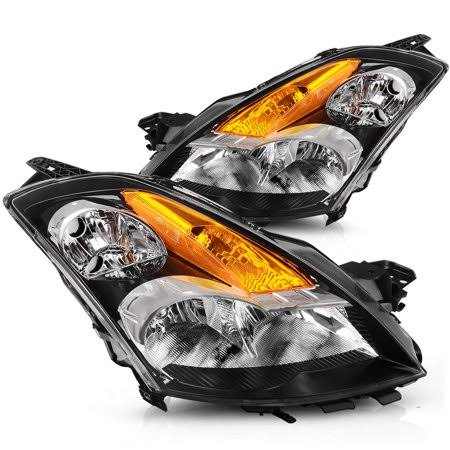 Black Factory Style Replacement Headlight Assembly Pair U28348