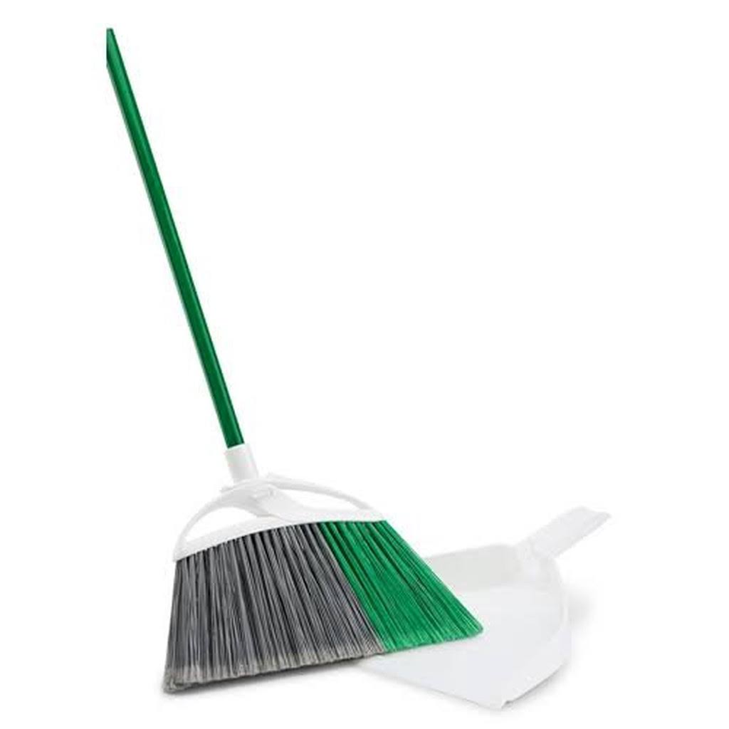 4 Sets per Case Extra Large Angle Broom with Dust Pan V56332