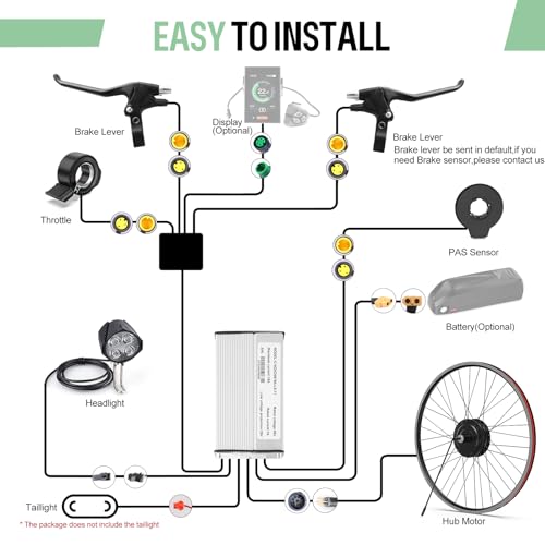 48V 500W/750W Rear Hub Motor Kit Electric Bike Conversion Kit Q75329