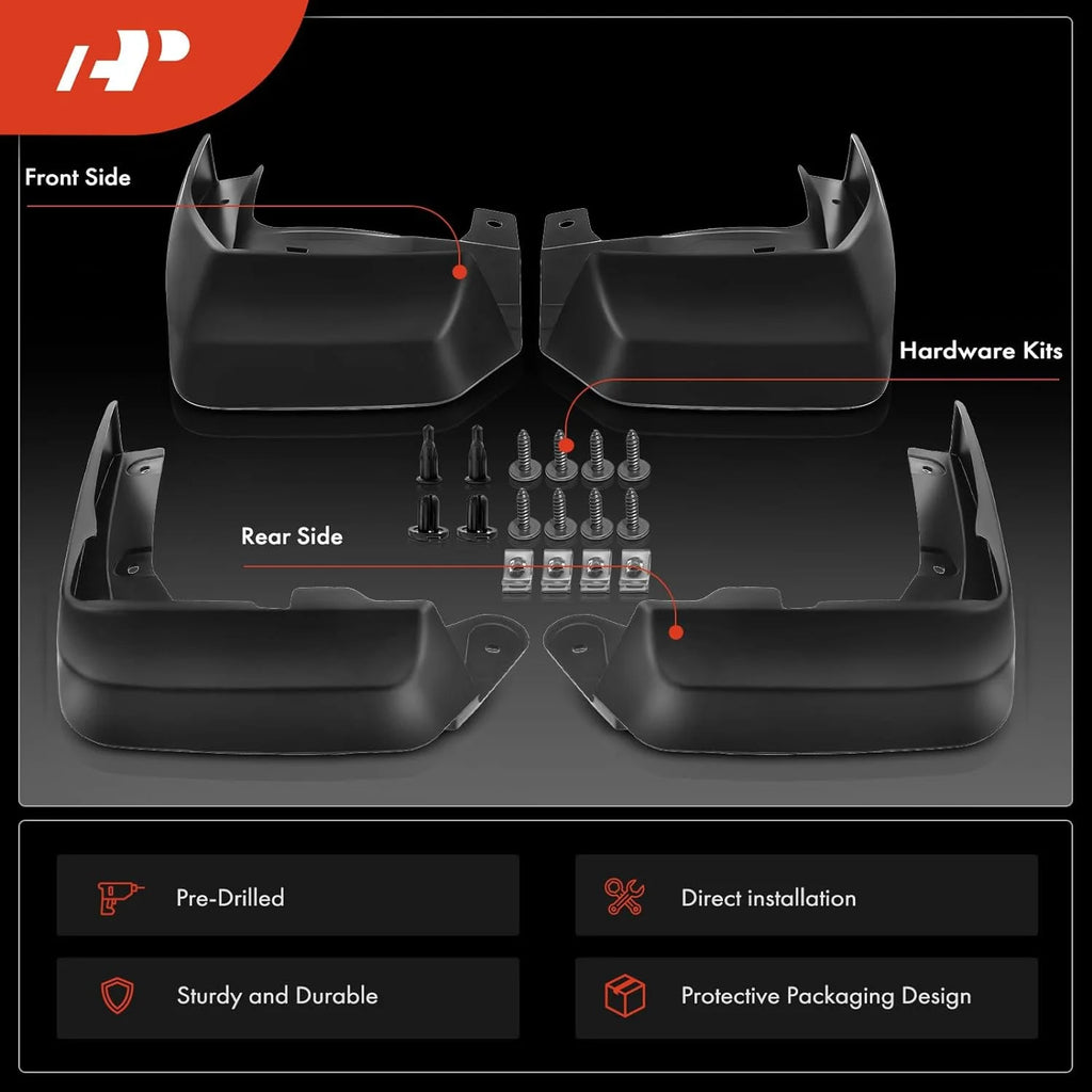 Set of 4 Mud Flaps with Hardware Kits Y38262
