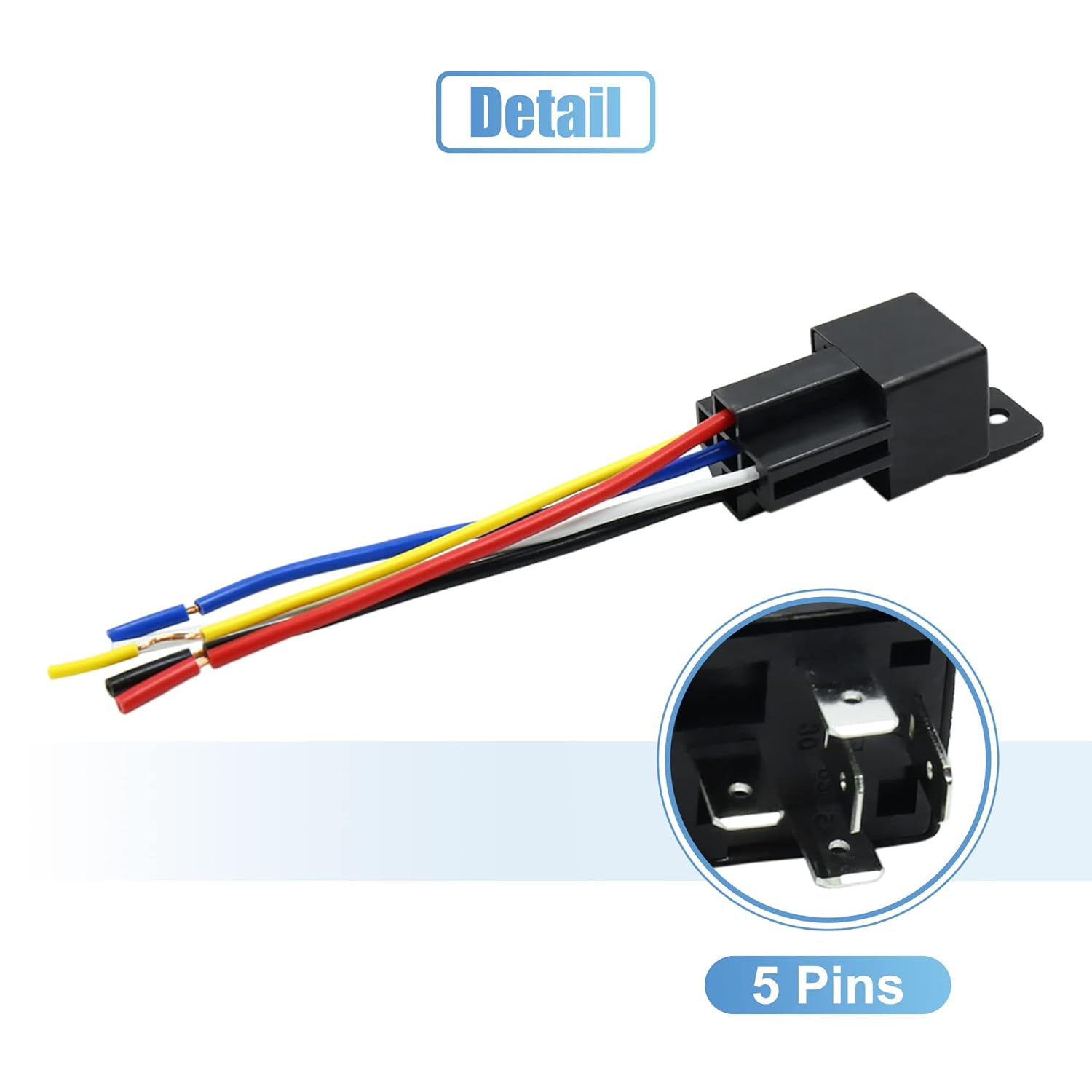 3pcs 5 Pin DC 36V 40A Car Motor Relay with Harness O18982