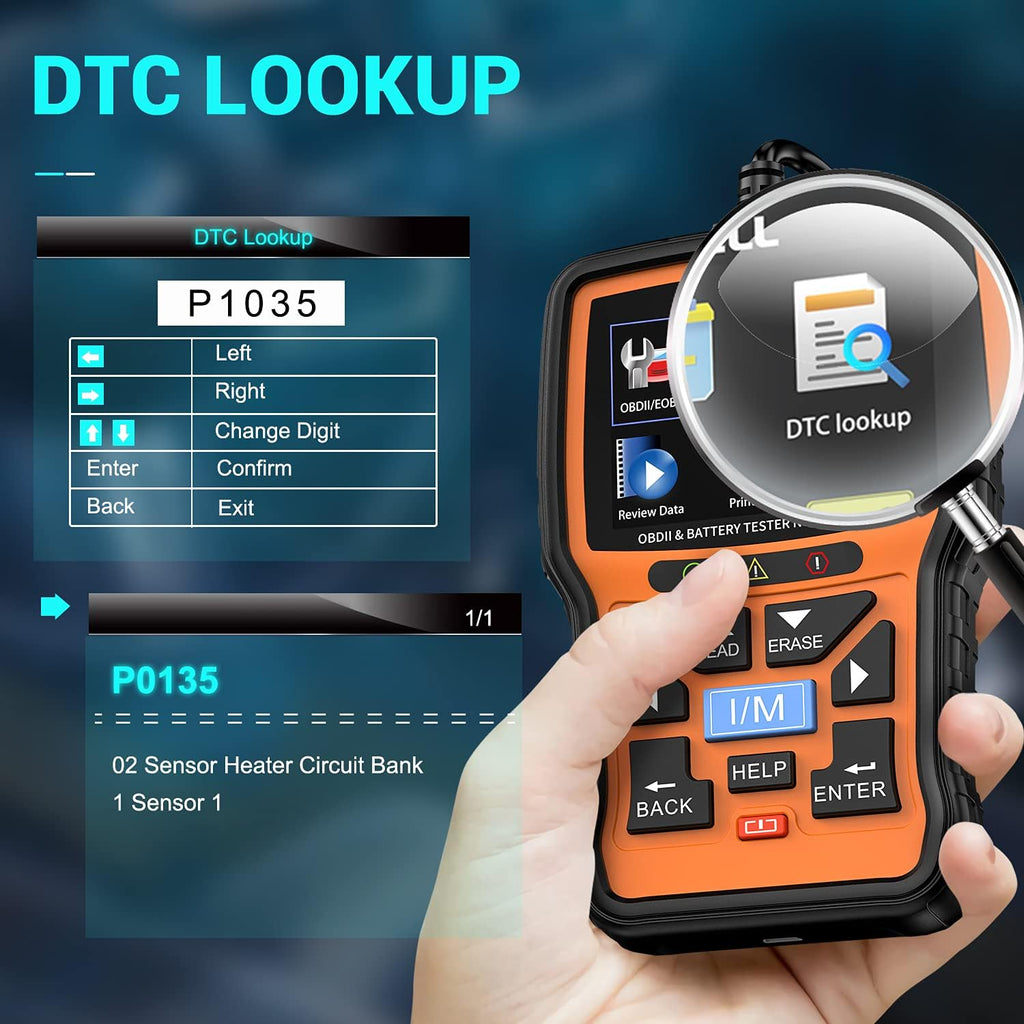 OBD2 Scanner with 12V Battery Tester P6689
