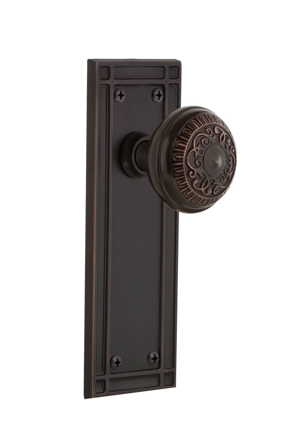Mission Plate Passage Door Knob, Timeless Bronze K736685