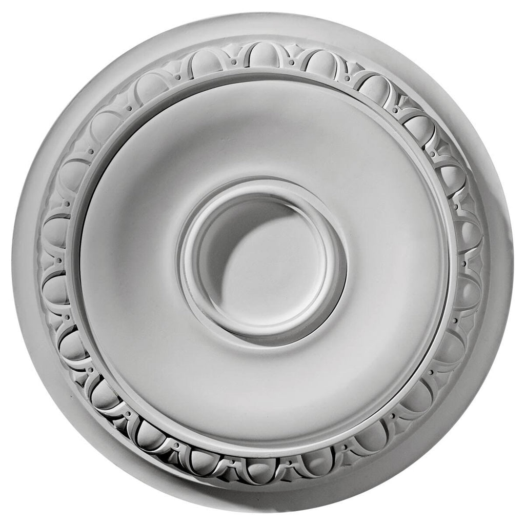 24 1/4x22OD x 1 1/2x22P Hand-Painted Platinum Ceiling Medallion A300