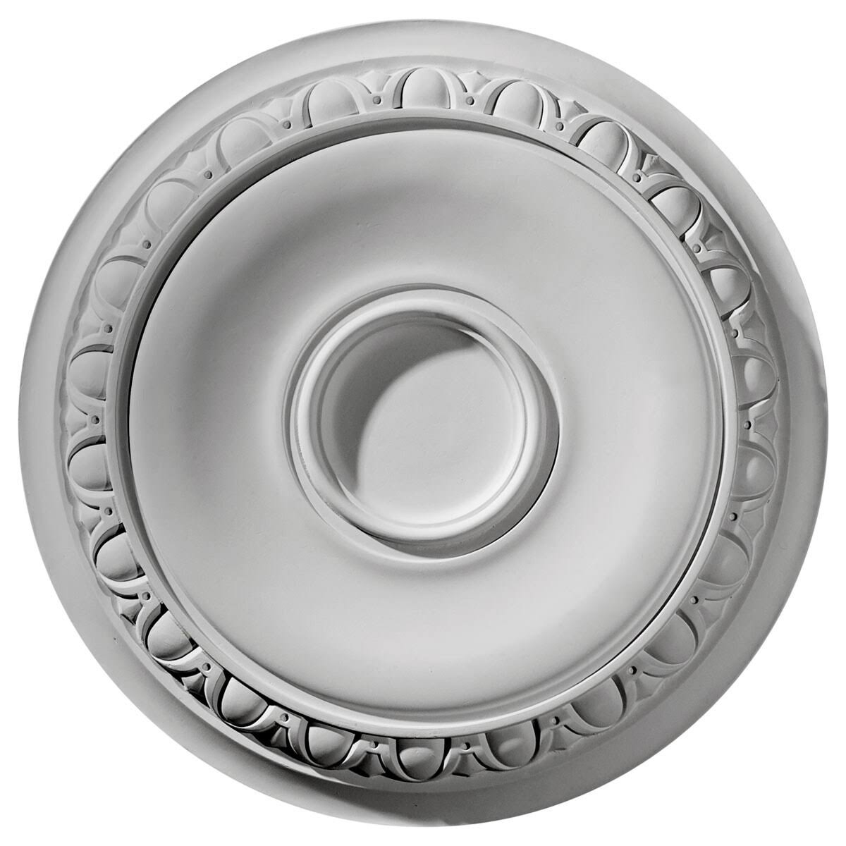 24 1/4x22OD x 1 1/2x22P Hand-Painted Platinum Ceiling Medallion A300