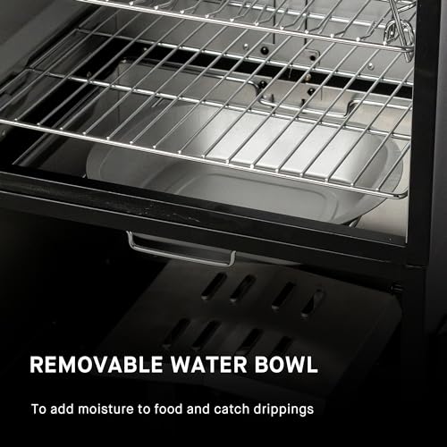 40-inch Propane Gas Vertical BBQ Smoker with Analog Temperature Control in Black D250789