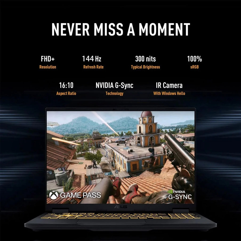 ASUS TUF A16 Gaming Laptop - AMD Ryzen 7 7445HS - RTX 4050 - Backlit Keyboard RGB - 16" WUXGA 144Hz - 32GB DDR5 RAM - 1TB PCIe SSD - Windows 11 - 2025 N518079