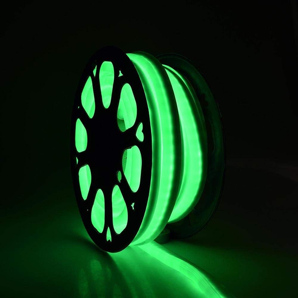 LED Flexible Neon Rope Strip Light 110V 100FT Green S179