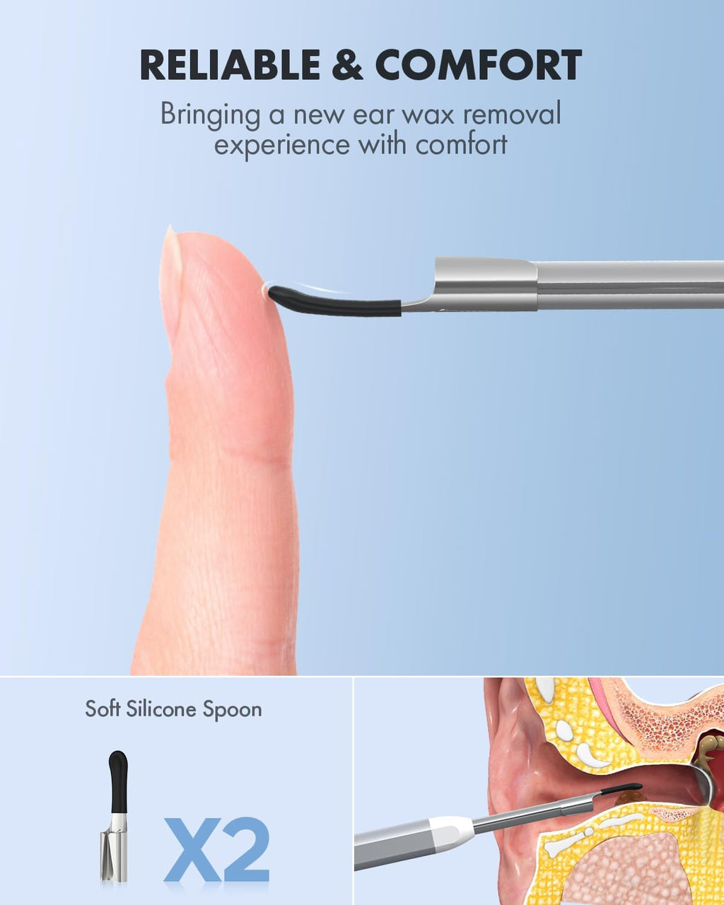 Ear Wax Removal Camera Otoscope with 8 Ear Picks 3 Specula K77907