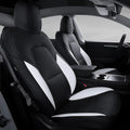 White PU Leather Car Seat Cover for Tesla Model Y 2020 2021 W5620