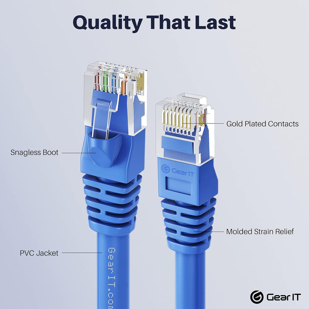 Cat6 Ethernet Cable 1 ft 50-Pack Blue F8879