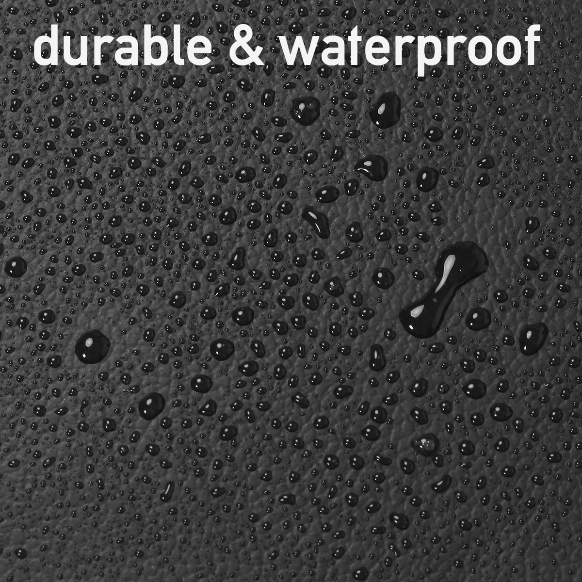Black Waterproof Leather Full Set Car Seat Cover B9701