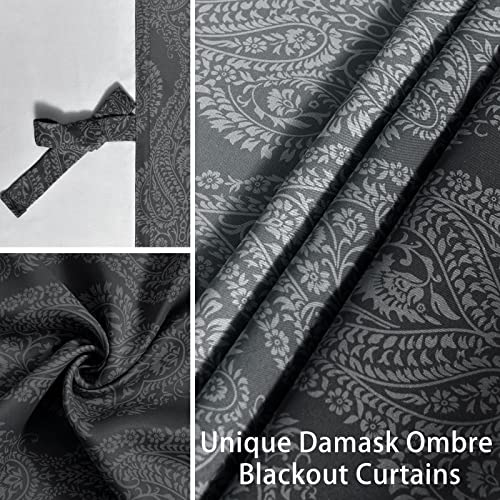 Navy Blue Grommet Curtains, W 42 x L 84 Inch, Set of 2 Panels D526992
