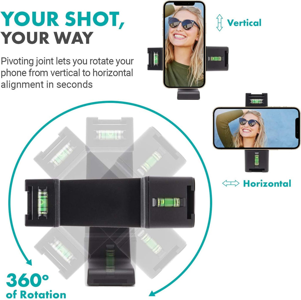 Vlog Kit with Adjustable Mobile Phone Holder and Camera Tripod T426